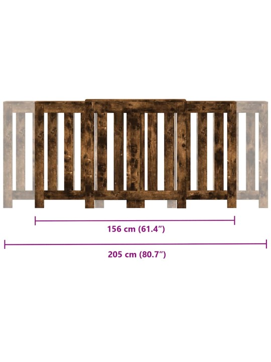 Radiaatori kate, suitsutatud tamm, 205x21,5x83,5 cm, tehispuit