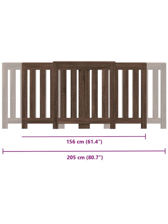 RADIAATORI KATE, SONOMA TAMM, 205X21,5X83,5 CM, TEHISPUIT