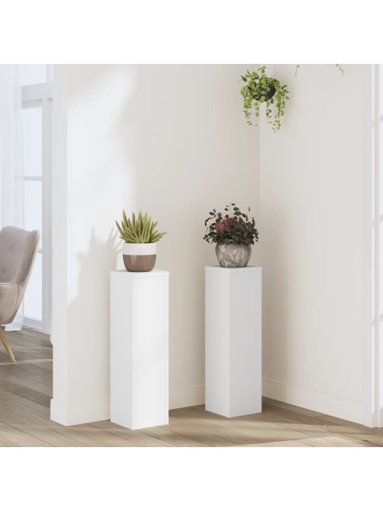 TAIMEALUSED 2 TK, VALGE, 17X17X60 CM, TEHISPUIT