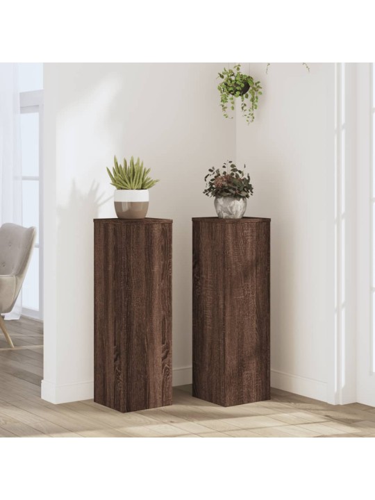 TAIMEALUSED 2 TK, PRUUN TAMM, 25X25X80 CM, TEHISPUIT