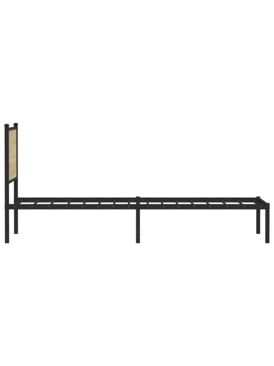 Metallist voodiraam ilma madratsita sonoma tamm 75x190 cm