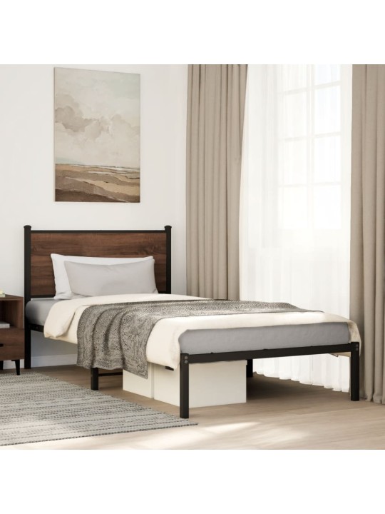 METALLIST VOODIRAAM ILMA MADRATSITA PRUUN TAMM 107X203 CM