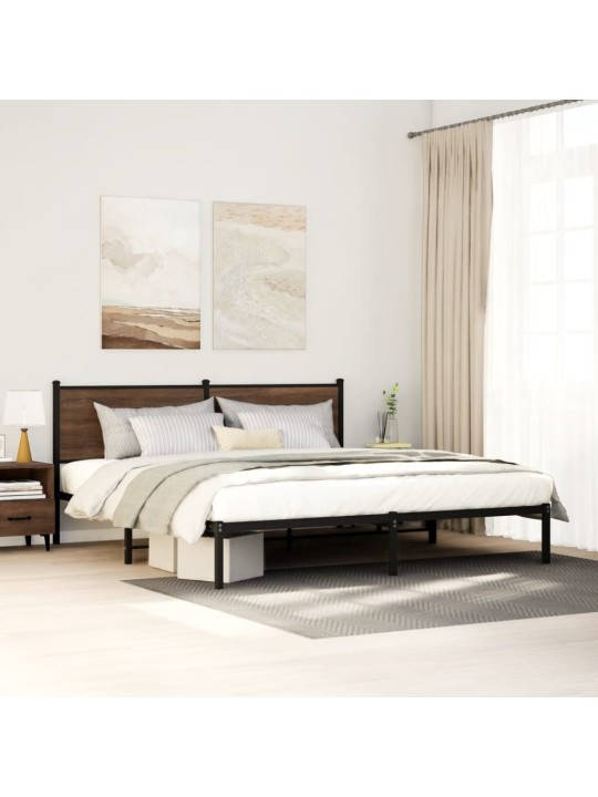 METALLIST VOODIRAAM ILMA MADRATSITA PRUUN TAMM 183X213 CM