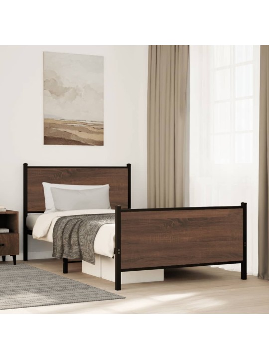 METALLIST VOODIRAAM ILMA MADRATSITA PRUUN TAMM 107X203 CM