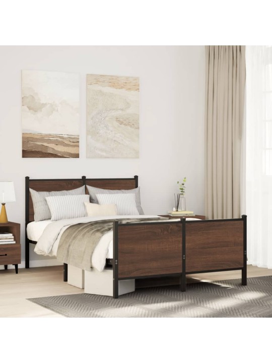 METALLIST VOODIRAAM ILMA MADRATSITA PRUUN TAMM 137X190 CM