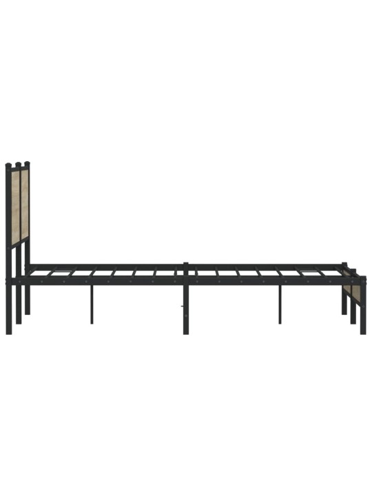 Metallist voodiraam ilma madratsita sonoma tamm 140x190 cm