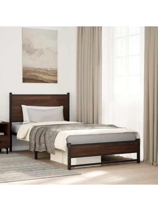 METALLIST VOODIRAAM ILMA MADRATSITA PRUUN TAMM 107X203 CM