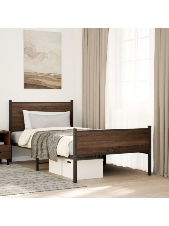 METALLIST VOODIRAAM ILMA MADRATSITA PRUUN TAMM 107X203 CM