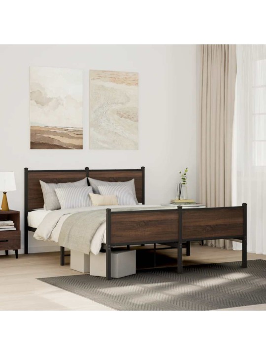 METALLIST VOODIRAAM ILMA MADRATSITA PRUUN TAMM 137X190 CM