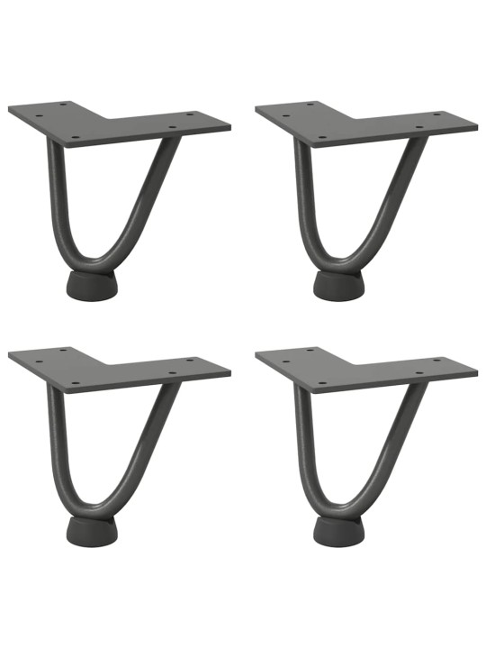 JUUKSENÕELJALAD KOHVILAUALE, 4 TK, ANTRATSIITHALL, 10 CM, TÄISTERAS