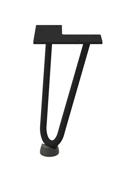JUUKSENÕELJALAD KOHVILAUALE, 4 TK, MUSTAD, 20 CM, TÄISTERAS