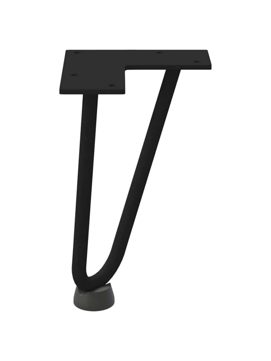 JUUKSENÕELJALAD KOHVILAUALE, 4 TK, MUSTAD, 20 CM, TÄISTERAS