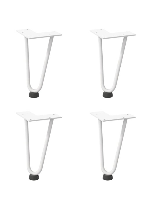 JUUKSENÕELJALAD KOHVILAUALE, 4 TK, VALGED, 20 CM, TÄISTERAS