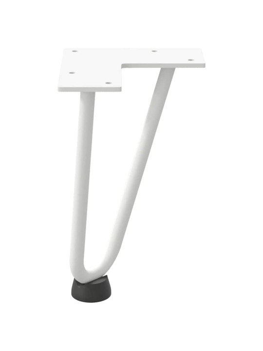 JUUKSENÕELJALAD KOHVILAUALE, 4 TK, VALGED, 20 CM, TÄISTERAS
