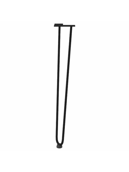 KONSOOLLAUA JUUKSENÕELJALAD 4 TK, MUSTAD, 72 CM, TÄISTERAS
