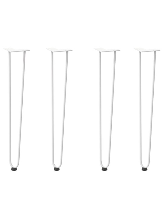 KONSOOLLAUA JUUKSENÕELJALAD 4 TK, VALGED, 72 CM, TÄISTERAS