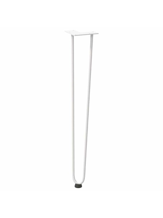 KONSOOLLAUA JUUKSENÕELJALAD 4 TK, VALGED, 72 CM, TÄISTERAS