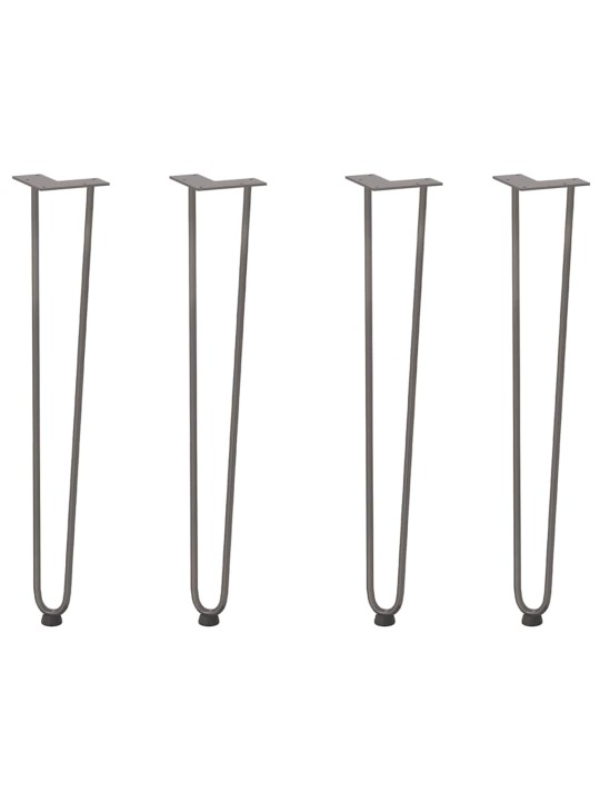 KONSOOLLAUA JUUKSENÕELJALAD 4 TK, NATURAALNE TERAS, 72 CM, TÄISTERAS