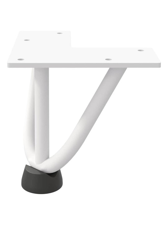 JUUKSENÕELJALAD KOHVILAUALE, 4 TK, VALGED, 10 CM, TÄISTERAS