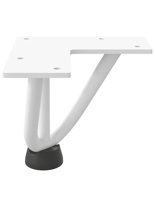 JUUKSENÕELJALAD KOHVILAUALE, 4 TK, VALGED, 10 CM, TÄISTERAS