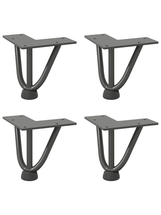 JUUKSENÕELJALAD KOHVILAUALE, 4 TK, ANTRATSIITHALL, 10 CM, TÄISTERAS