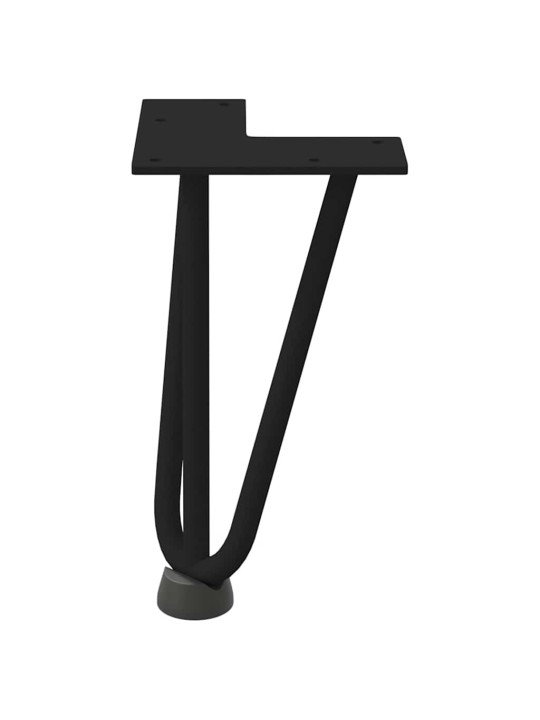 JUUKSENÕELJALAD KOHVILAUALE, 4 TK, MUSTAD, 20 CM, TÄISTERAS