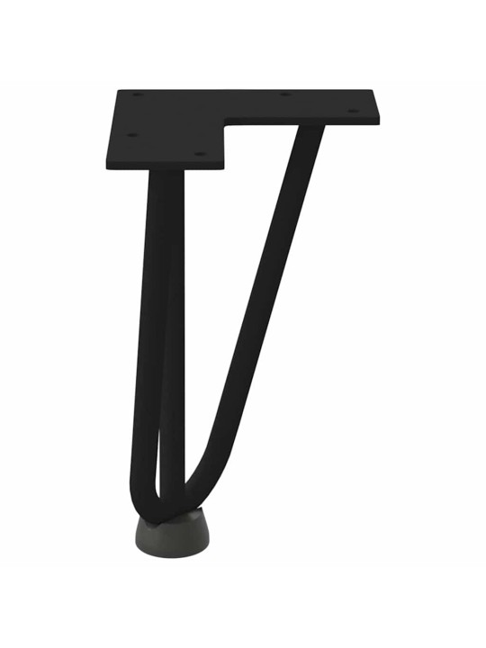 JUUKSENÕELJALAD KOHVILAUALE, 4 TK, MUSTAD, 20 CM, TÄISTERAS