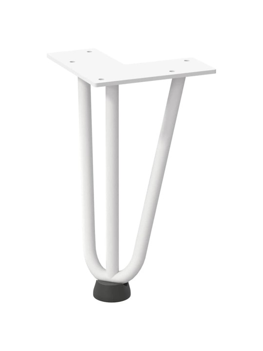 JUUKSENÕELJALAD KOHVILAUALE, 4 TK, VALGED, 20 CM, TÄISTERAS