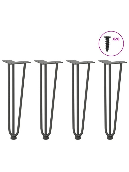 JUUKSENÕELJALAD KOHVILAUALE, 4 TK, ANTRATSIITHALL, 42 CM, TÄISTERAS