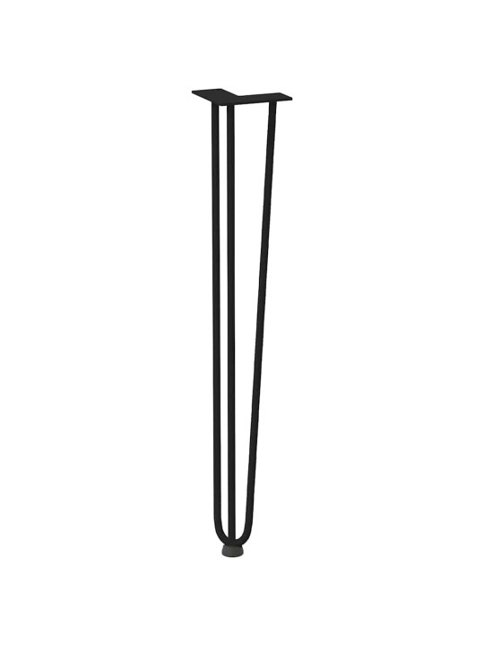 KONSOOLLAUA JUUKSENÕELJALAD 4 TK, MUSTAD, 72 CM, TÄISTERAS