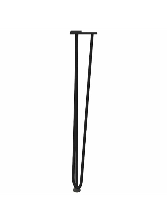 KONSOOLLAUA JUUKSENÕELJALAD 4 TK, MUSTAD, 72 CM, TÄISTERAS