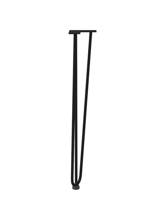 KONSOOLLAUA JUUKSENÕELJALAD 4 TK, MUSTAD, 72 CM, TÄISTERAS
