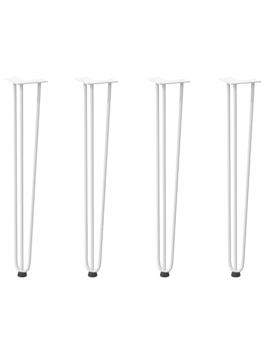 KONSOOLLAUA JUUKSENÕELJALAD 4 TK, VALGED, 72 CM, TÄISTERAS