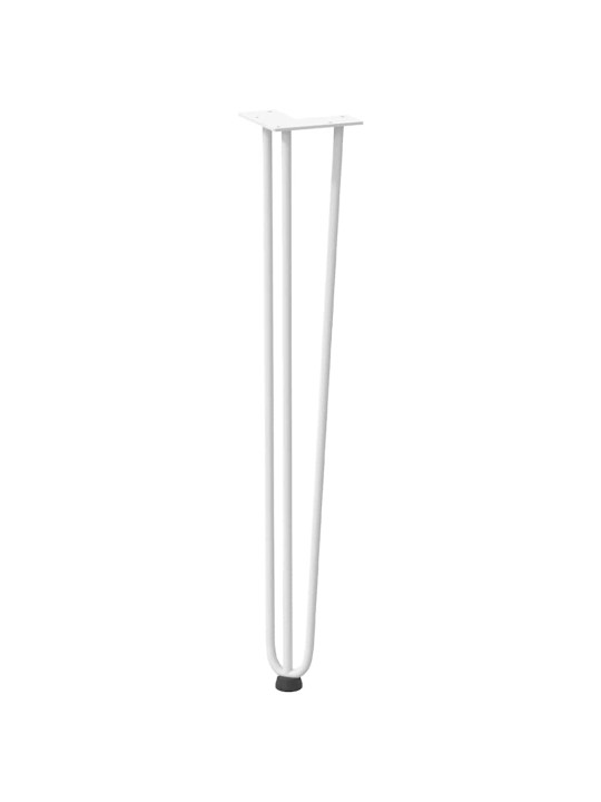 KONSOOLLAUA JUUKSENÕELJALAD 4 TK, VALGED, 72 CM, TÄISTERAS
