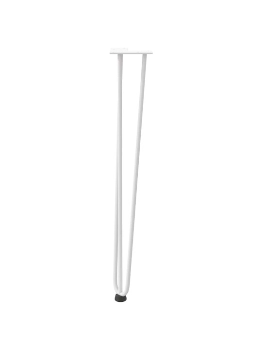 KONSOOLLAUA JUUKSENÕELJALAD 4 TK, VALGED, 72 CM, TÄISTERAS