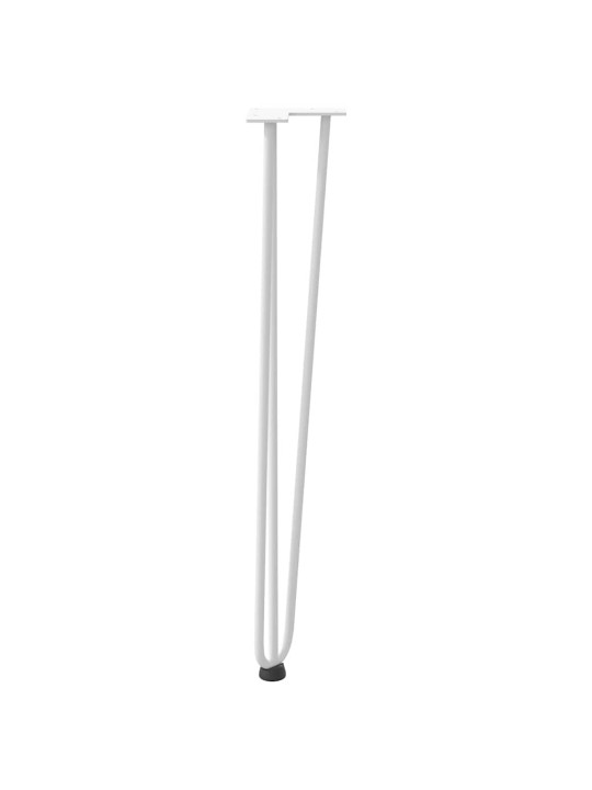 KONSOOLLAUA JUUKSENÕELJALAD 4 TK, VALGED, 72 CM, TÄISTERAS