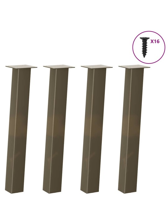 KONSOOLLAUA JALAD 4 TK, NATURAALNE TERAS, 72 CM, TERAS