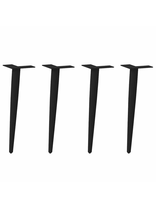 KOHVILAUA JALAD, KOONUSEKUJULISED, 4 TK, MUSTAD, 42–43 CM, TERASEST