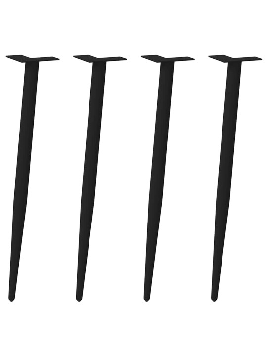 KONSOOLLAUA JALAD, KOONUSEKUJULISED, 4 TK, MUSTAD, 72–73 CM, TERASEST