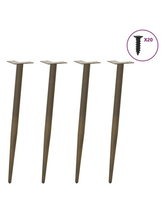 KONSOOLLAUA JALAD, KOONUSEKUJULISED, 4 TK, NATURAALNE TERAS, 72–73 CM, TERAS