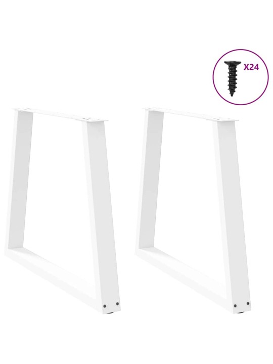 SÖÖGILAUA JALAD, V-KUJULISED, 2 TK, VALGED, 80 X (72–73,3) CM, TERAS