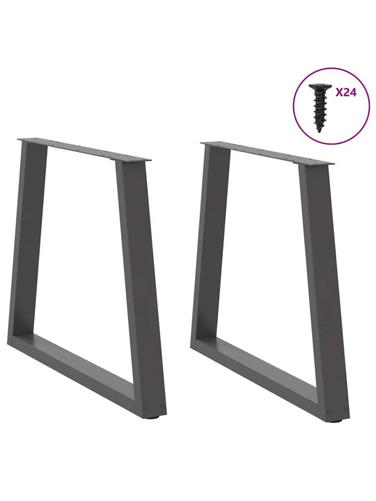 SÖÖGILAUA JALAD V-KUJULISED 2 TK, ANTRATSIITHALL, 80 X (72-73,3) CM, TERAS