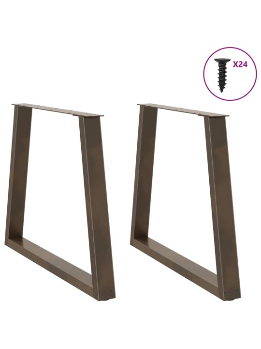 SÖÖGILAUA JALAD, V-KUJULISED, 2 TK, NATURAALNE TERAS, 80 X (72–73,3) CM, TERAS