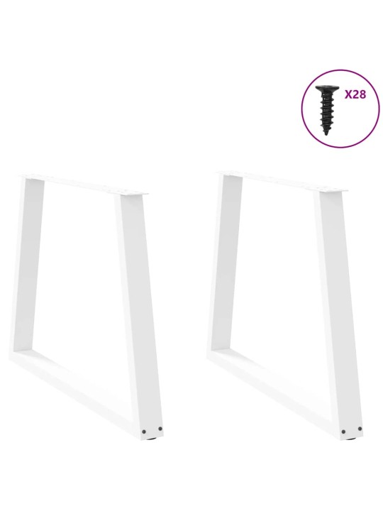 SÖÖGILAUA JALAD, V-KUJULISED, 2 TK, VALGED, 90 X (72–73,3) CM, TERAS
