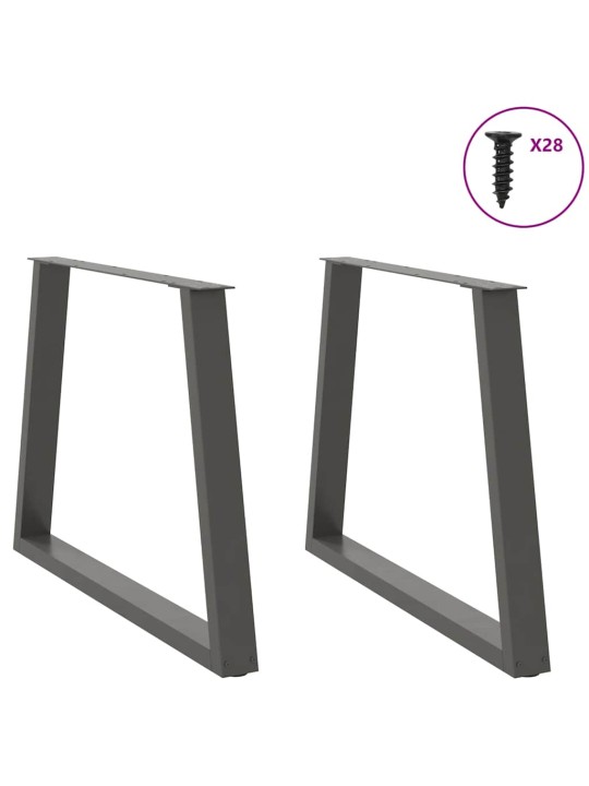 SÖÖGILAUA JALAD V-KUJULISED 2 TK, ANTRATSIITHALL, 90 X (72-73,3) CM, TERAS
