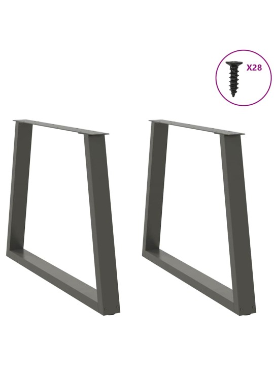 SÖÖGILAUA JALAD V-KUJULISED 2 TK, ANTRATSIITHALL, 100 X (72-73,3) CM, TERAS