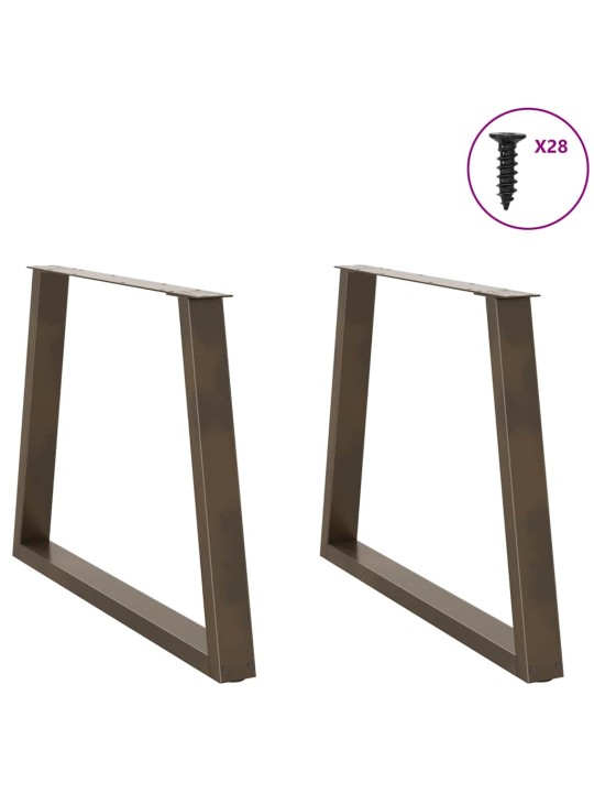 SÖÖGILAUA JALAD, V-KUJULISED, 2 TK, NATURAALNE TERAS, 100 X (72–73,3) CM, TERAS