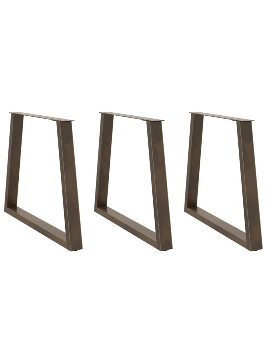 SÖÖGILAUA JALAD, V-KUJULISED, 3 TK, NATURAALNE TERAS, 70 X (72–73,3) CM, TERAS