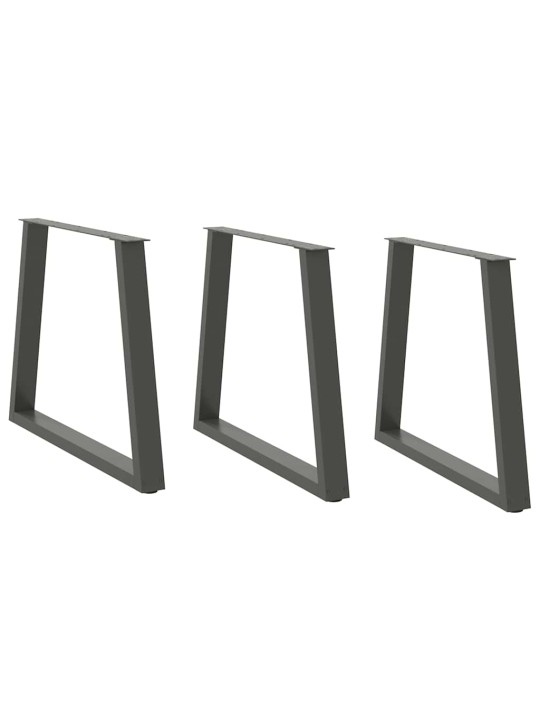 SÖÖGILAUA JALAD, V-KUJULISED, 3 TK, ANTRATSIITHALL, 80 X (72-73,3) CM, TERAS