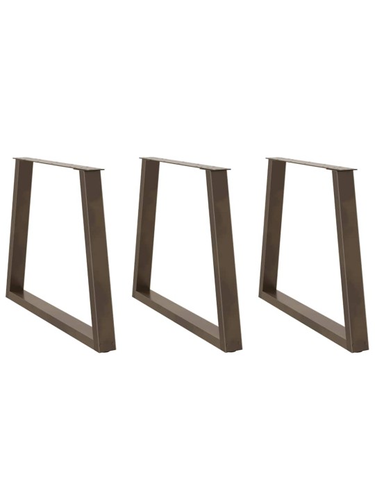 SÖÖGILAUA JALAD, V-KUJULISED, 3 TK, NATURAALNE TERAS, 80 X (72–73,3) CM, TERAS
